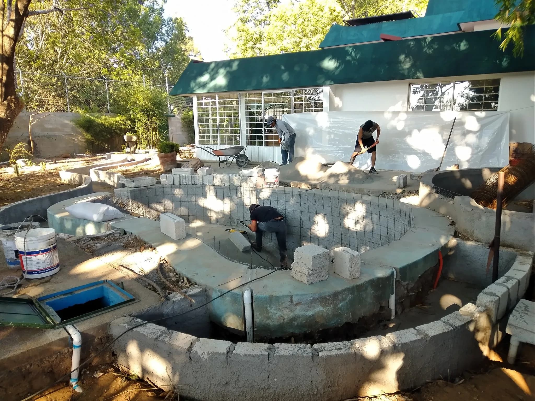 Biopiscina rectangular con playa - 11