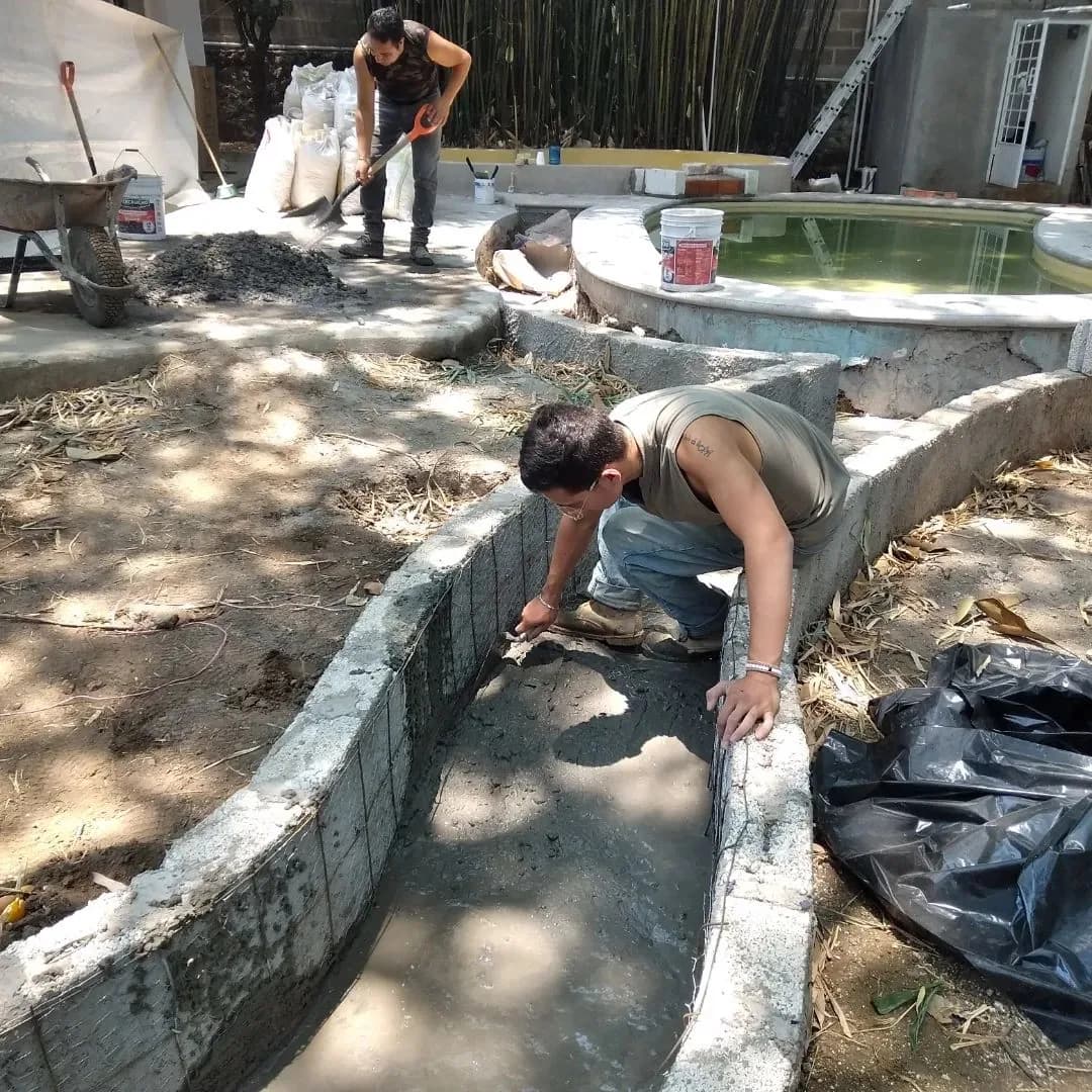 Biopiscina rectangular con playa - 13