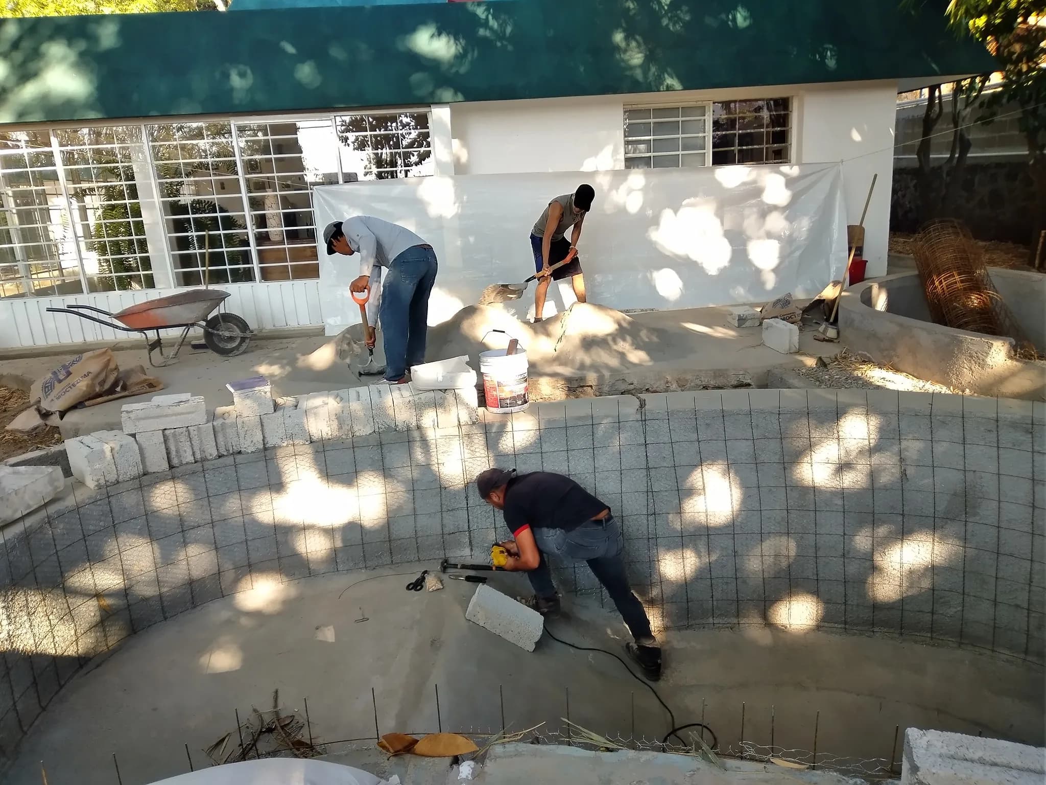 Biopiscina rectangular con playa - 15