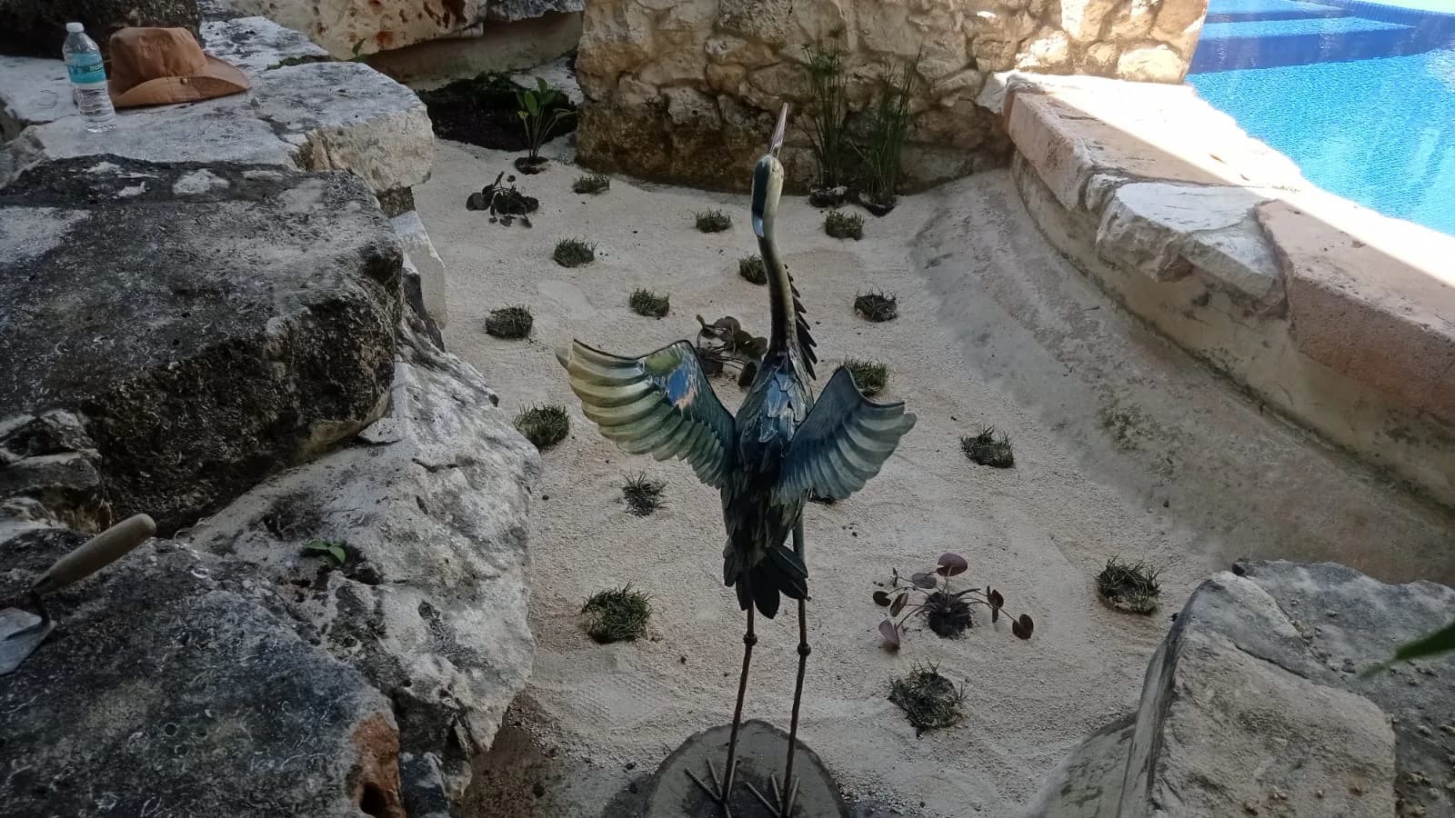 Estanque circular con fuente - 6